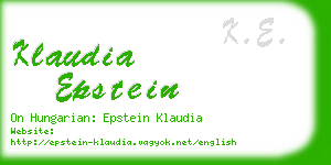 klaudia epstein business card